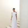 VESTIDO LONGO DRAPEADO CAMILLA - BRANCO