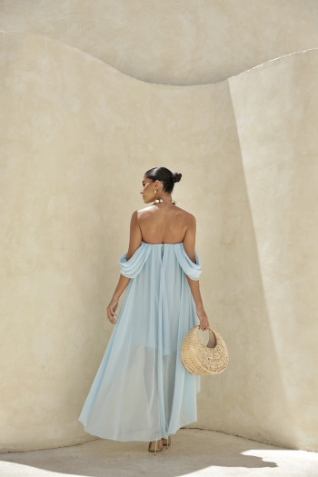 VESTIDO CURTO MULET CIGANINHA JORDANA - AZUL CLARO