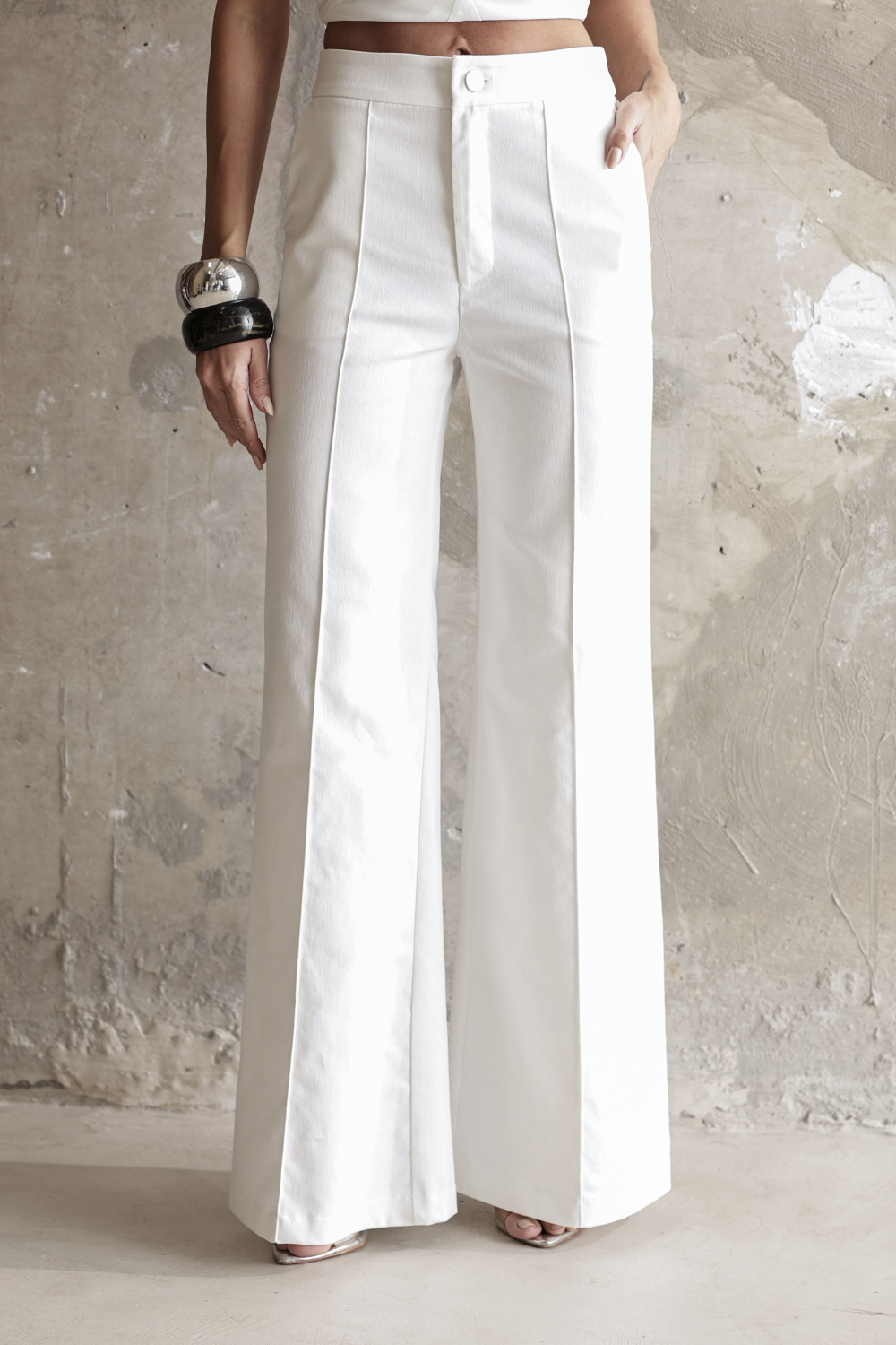 CONJUNTO ROMA CORSET CALÇA VINCO - OFF WHITE