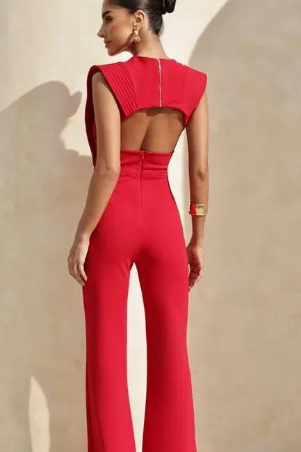 MACACÃO PALA PESPONTADO SOLANGE - VERMELHO