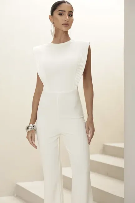 MACACÃO PALA PESPONTADO SOLANGE - OFF WHITE