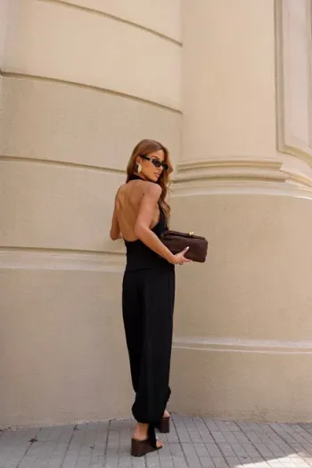 CONJUNTO CHLOÉ BLUSA FRENTE ÚNICA - PRETO