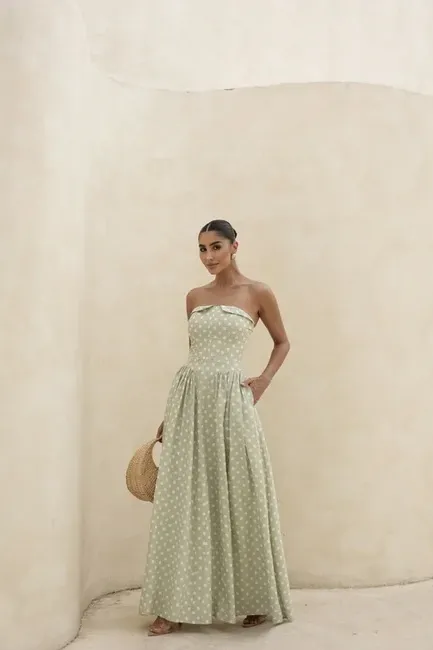 VESTIDO LONGO POÁ JUJU - VERDE