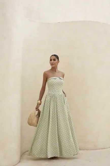 VESTIDO LONGO POÁ JUJU - VERDE