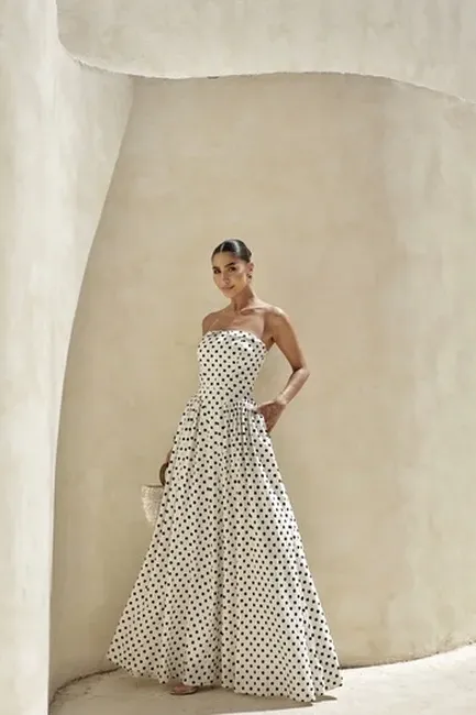 VESTIDO LONGO POÁ JUJU - OFF WHITE