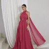 VESTIDO DE FESTA LONGO COM CALDA GISELE - GOIABA