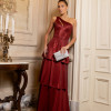 VESTIDO LUXUS DIAMOND UM OMBRO - MARSALA